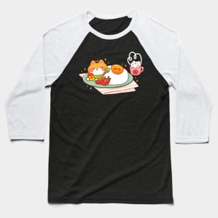 Shiba Inu Sunny Side Up Baseball T-Shirt